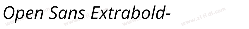 Open Sans Extrabold字体转换
